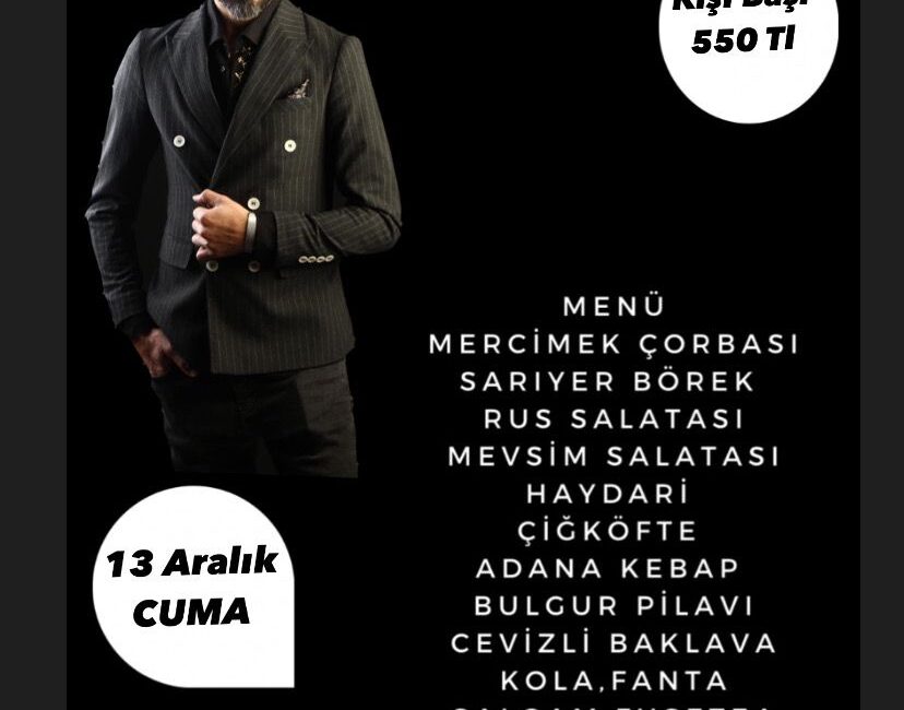 Malatya'da 13 Aralık'ta Kadınlar Matinesi düzenlenecek. Kadir Uçan'ın sahne alacağı