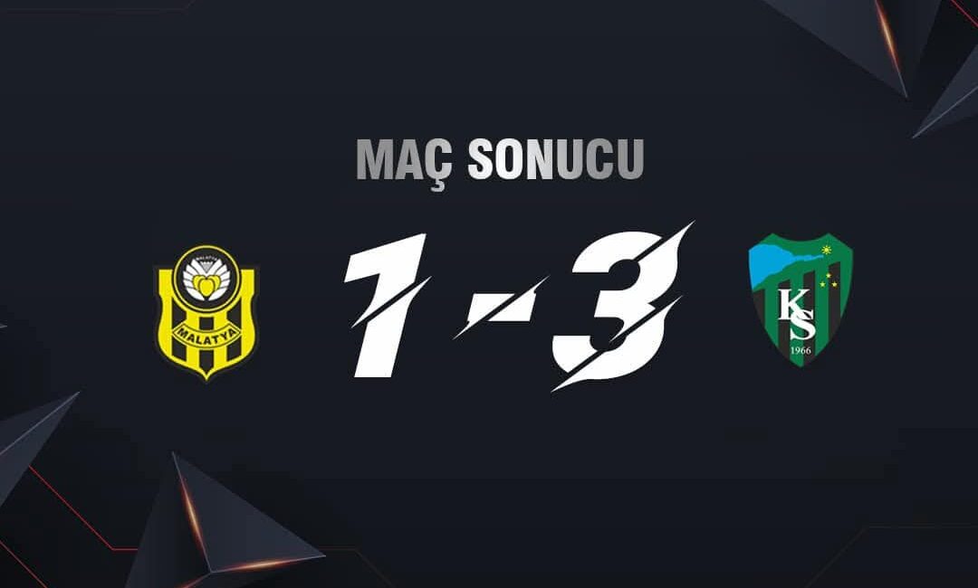 Yeni Malatyaspor, Kocaelispor'a 3-1 mağlup olarak mağlubiyet serisine bir yenisini