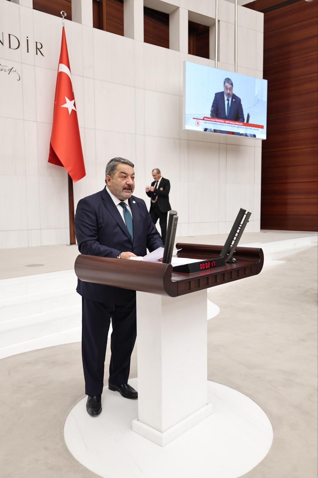 MHP Malatya Milletvekili Mehmet Celal Fendoğlu TBMM'de söz alarak Malatya