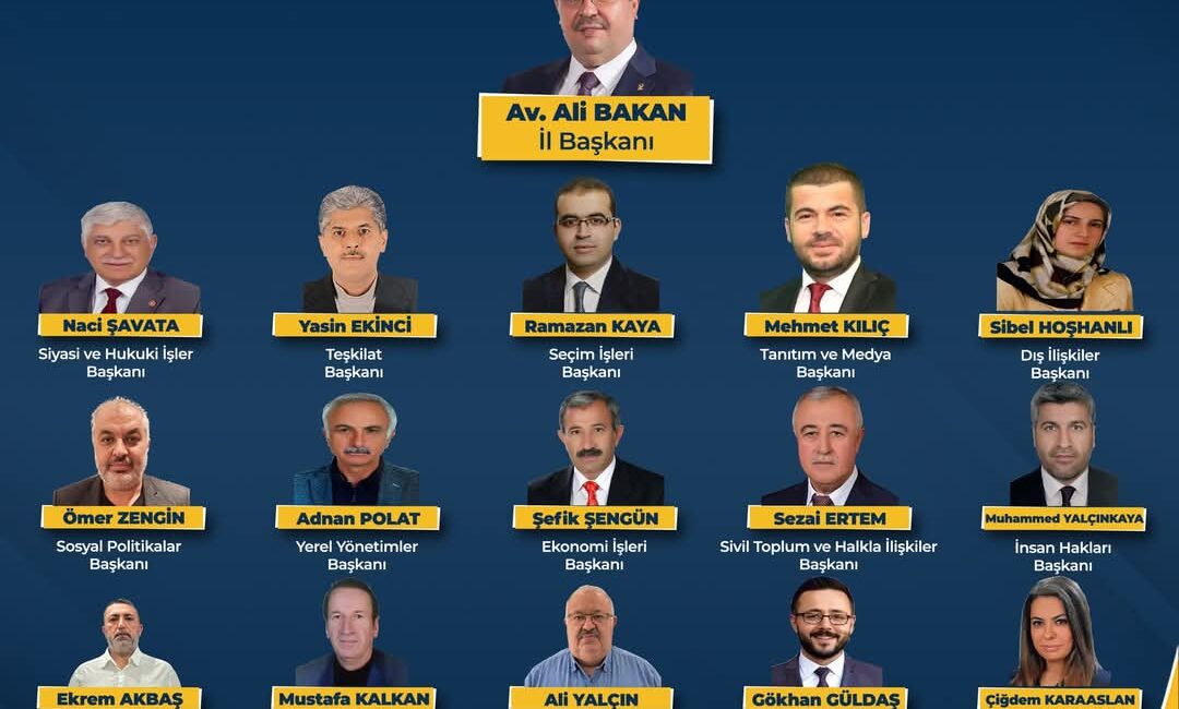 Malatya AK Parti İl Başkanlığının yeni yönetimi belirlendi.