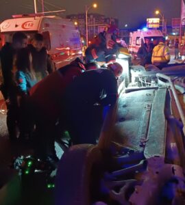 Malatya'da refüje çarpan araç takla attı, 22 yaşındaki Talha Taş