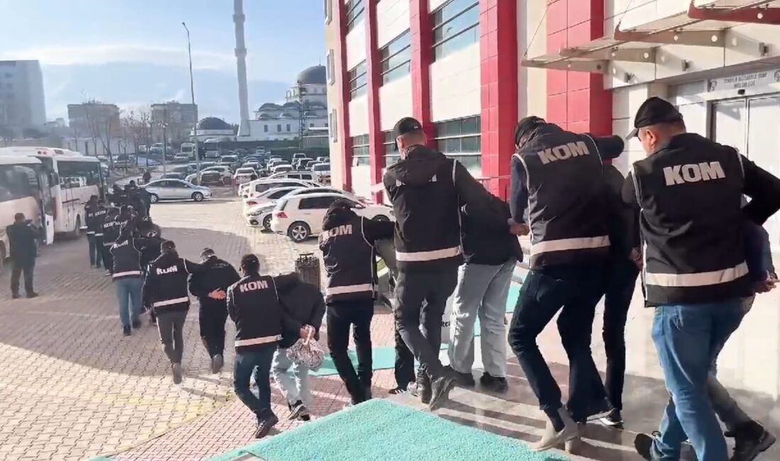 Malatya’da 'Aydın Suç Örgütüne' yönelik operasyonda yakalanan 47 kişiden 44’ü