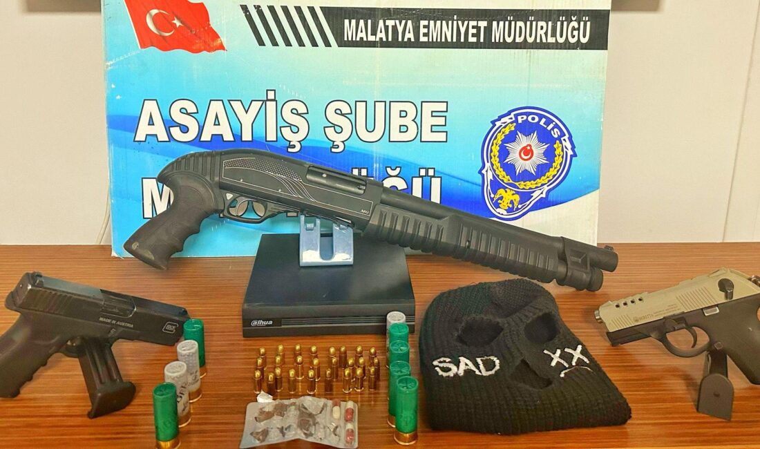 Malatya Asayiş Şube Müdürlüğü ekipleri tarafından kar maskesi ile "yağma,