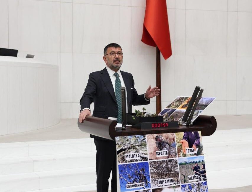 12 Nisan’da meydana gelen zirai afetle ilgili TBMM’de konuşma yapan
